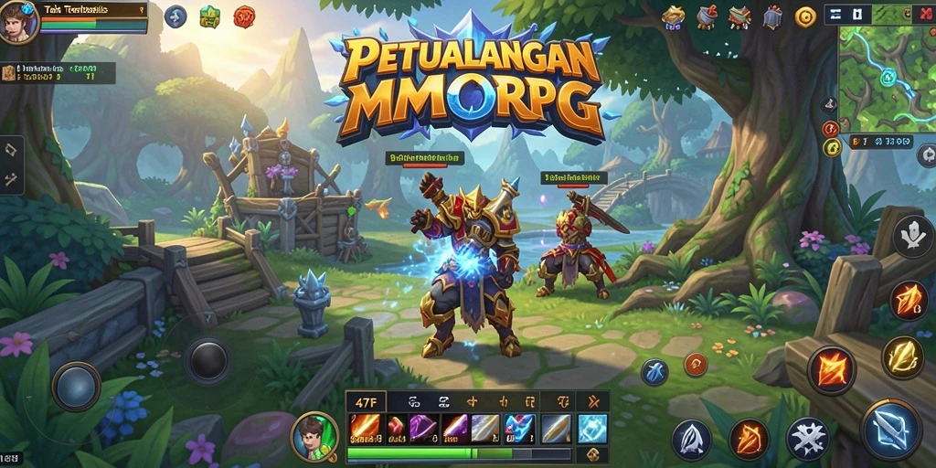 Tampilan aksi seru dalam game MMORPG 47F.