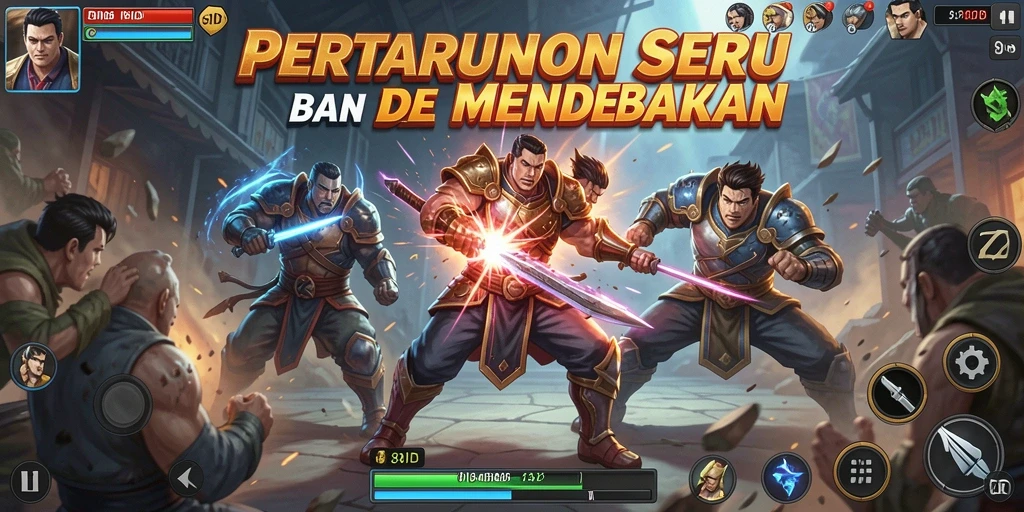 Tampilan ketegangan pertarungan dalam 8ID dengan karakter yang dinamis.