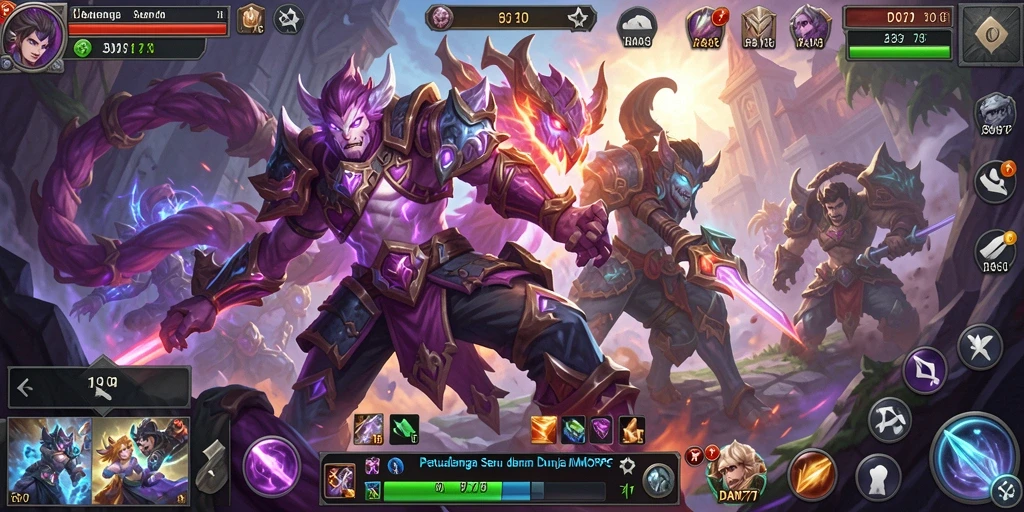 Tampilan gameplay menarik di dunia fantasi MMORPG.