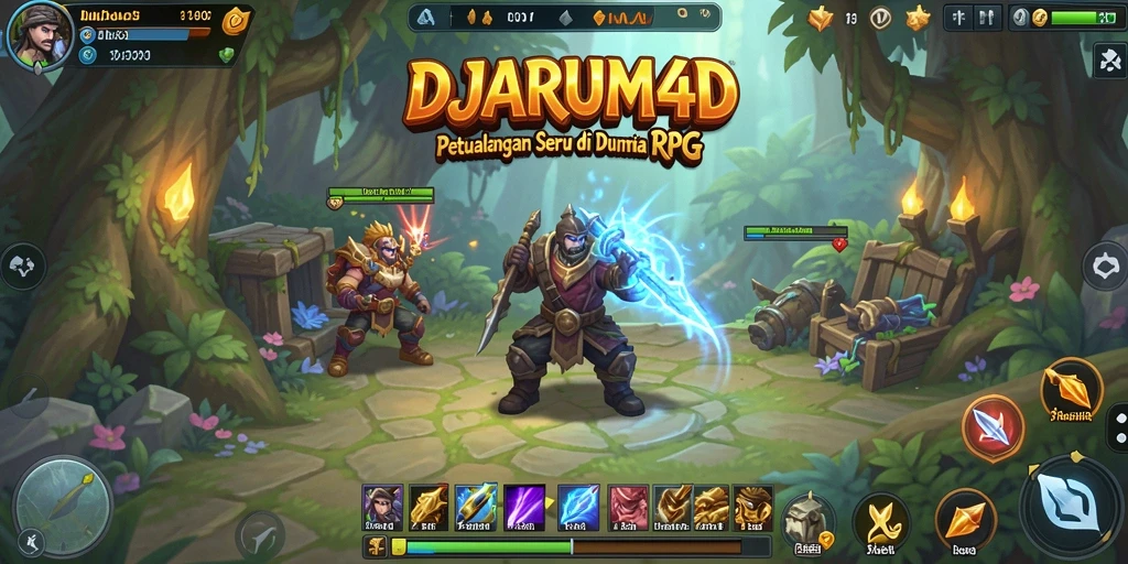 Screenshot DJARUM4D menunjukkan aksi petualangan RPG yang mendebarkan.