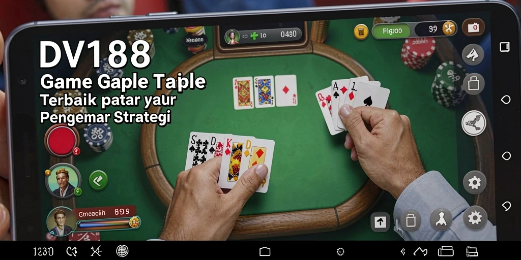 Tampilan screenshot gameplay seru dari DV188 dalam permainan Gaple.