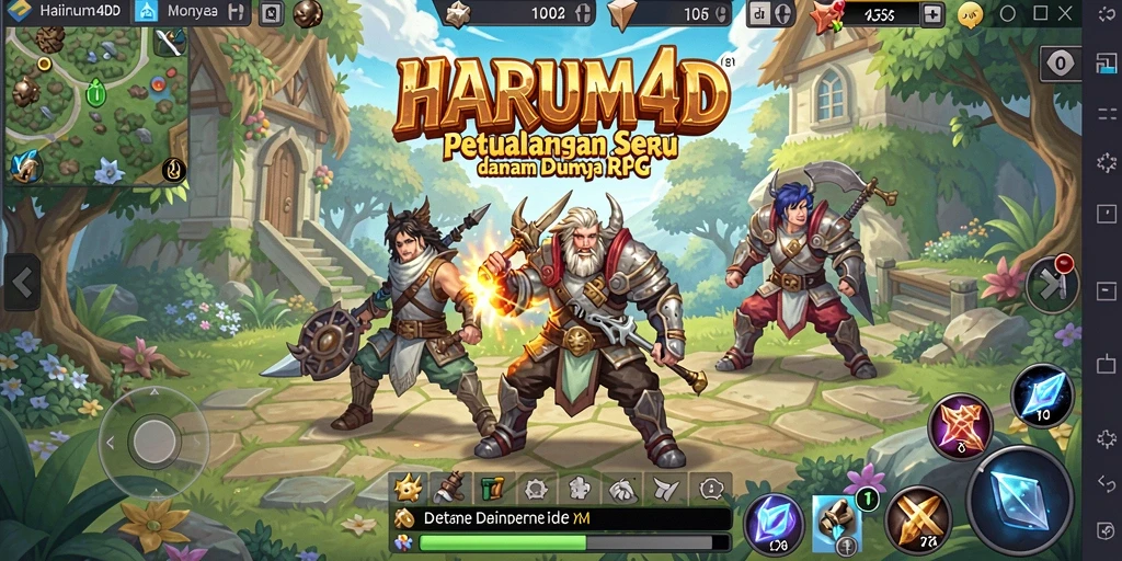 Screenshot HARUM4D menampilkan aksi pertarungan yang mendebarkan dalam gameplay RPG.