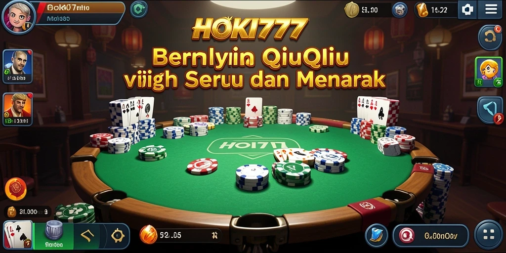 Tampilan gameplay seru dalam HOKI777 saat bermain QiuQiu.