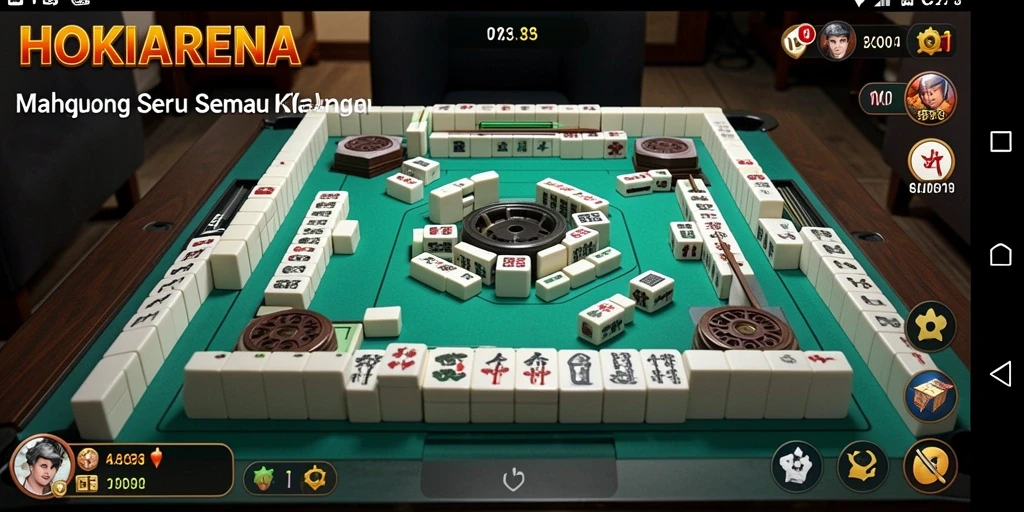 Screenshot utama HOKIARENA menampilkan gameplay Mahjong yang menegangkan.