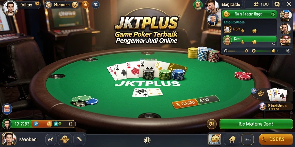 Screenshot JKTPLUS menampilkan permainan poker yang seru dan mendebarkan.