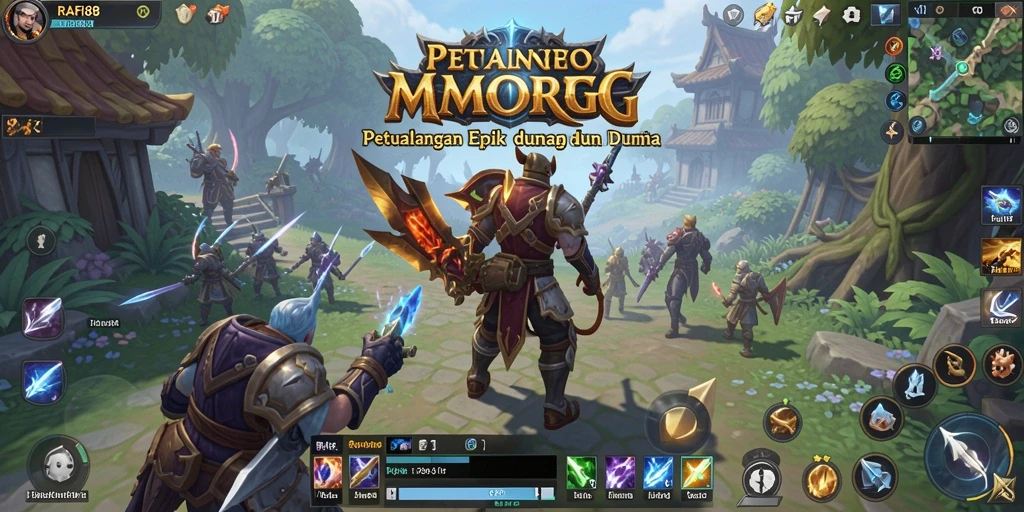 Tangkapan layar utama RAFI88 menampilkan aksi seru di dunia MMORPG.