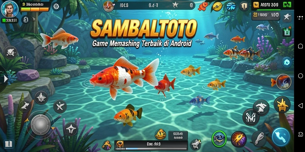 Screenshot gameplay SAMBALTOTO menunjukkan pengalaman memancing yang mendebarkan.