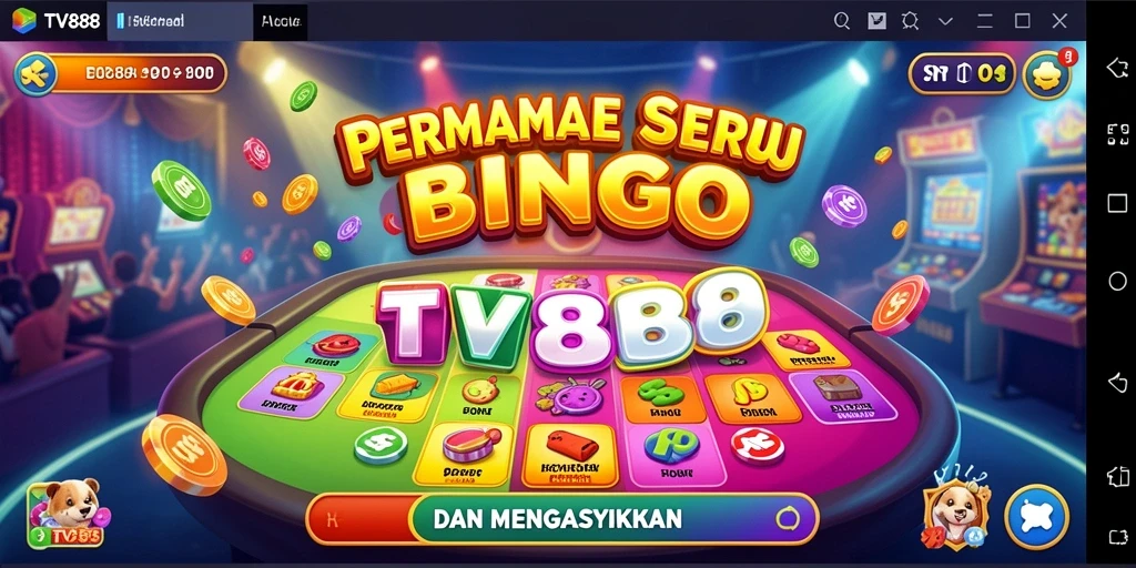 Screenshot utama TV888 menampilkan gameplay bingo yang seru dan interaktif.