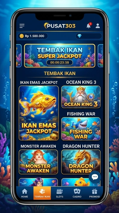 Tampilan antarmuka pengguna pusat303 yang bersih dan terorganisir.